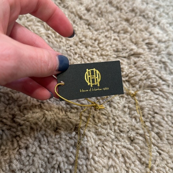 NWT House of Harlow GOLD 1960 adjustable Necklace - Picture 2 of 6